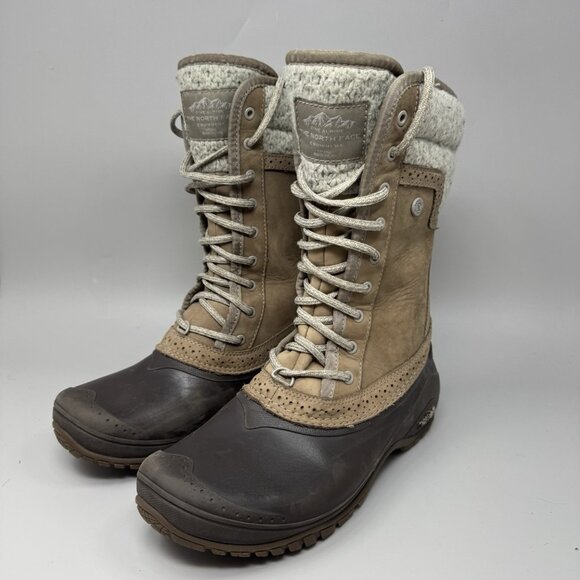 The North Face Shellista II Mid Daschund Brown Winter Boots Women's Size 7.5 - Picture 4 of 10